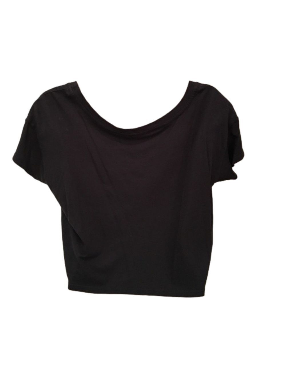 STRANDED Dark Gray Crop Tee "He Loves Me" Tee (S) - Picture 2 of 4